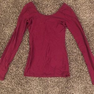 Dark Pink Long-Sleeved Shirt XS